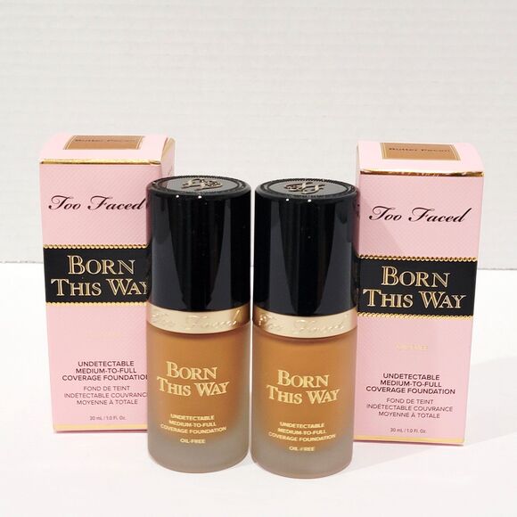 Too Faced Born This Way Undetectable Foundation Med Full 1.0 Fl Oz BUTTER PECAN - Picture 1 of 13